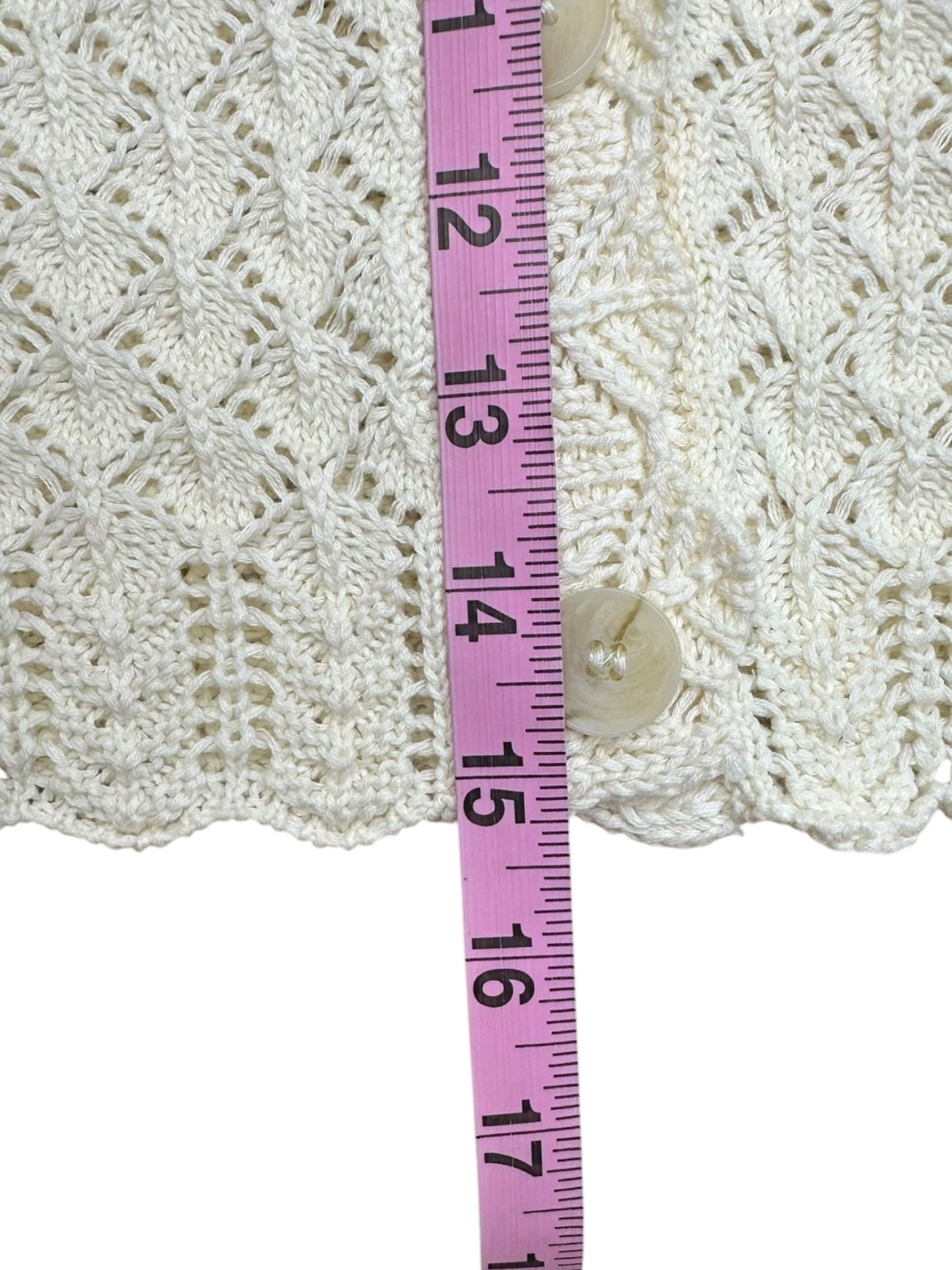 Moon River Two Piece White Knit Set Size M