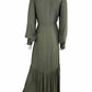 BANANA REPUBLIC Olive Satin Maxi Dress Size 6