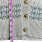 heartloom Cream Floral Pointelle Sweater Vest Size S