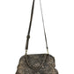 Tory Burch Brown Suede Snake Print Satchel Handbag