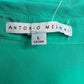 ANTONIO MELANI 100% Silk Teal Button Down Size Shirt Size L