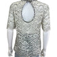 TRINA TURK White Floral Martigues Lace Top Size S