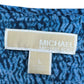MICHAEL Michael Kors Blue Printed Tie Neck Blouse Size L