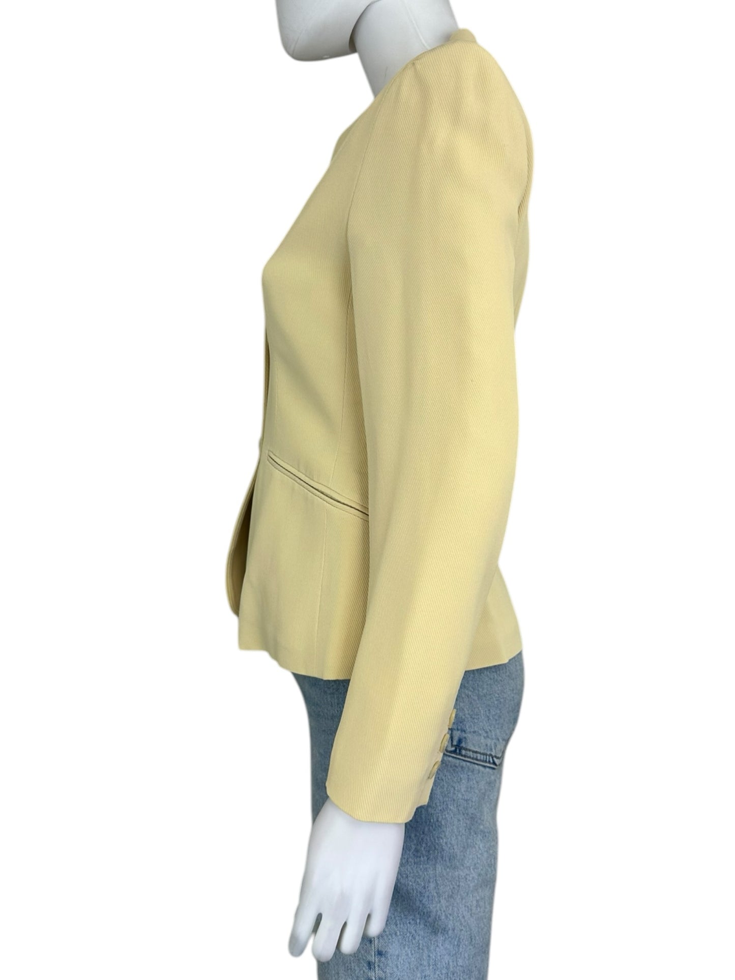 Ann Taylor Yellow Button Closure Blazer Size 2