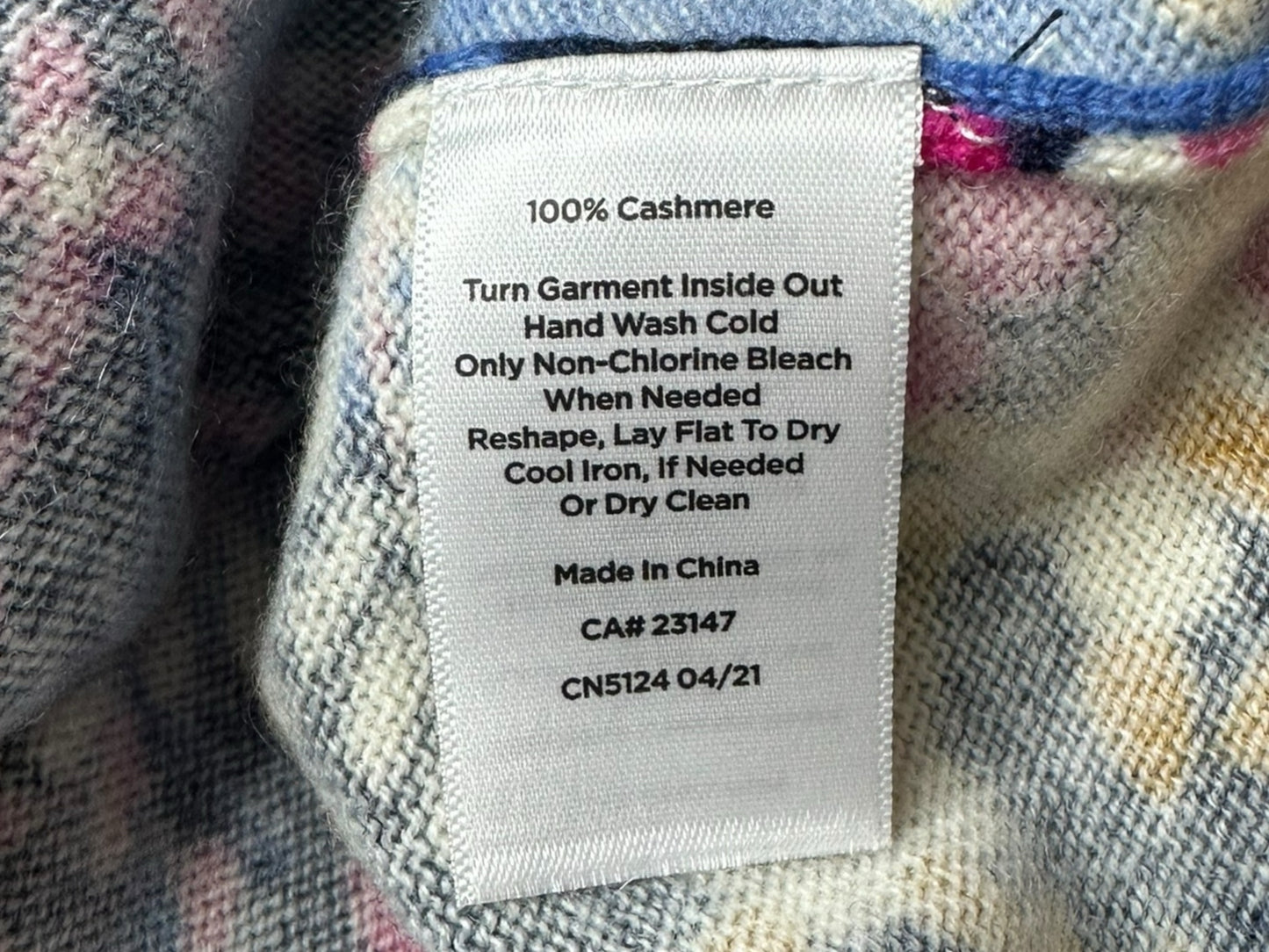 Talbots NWT Navy Floral Pure Cashmere Sweater Size LP