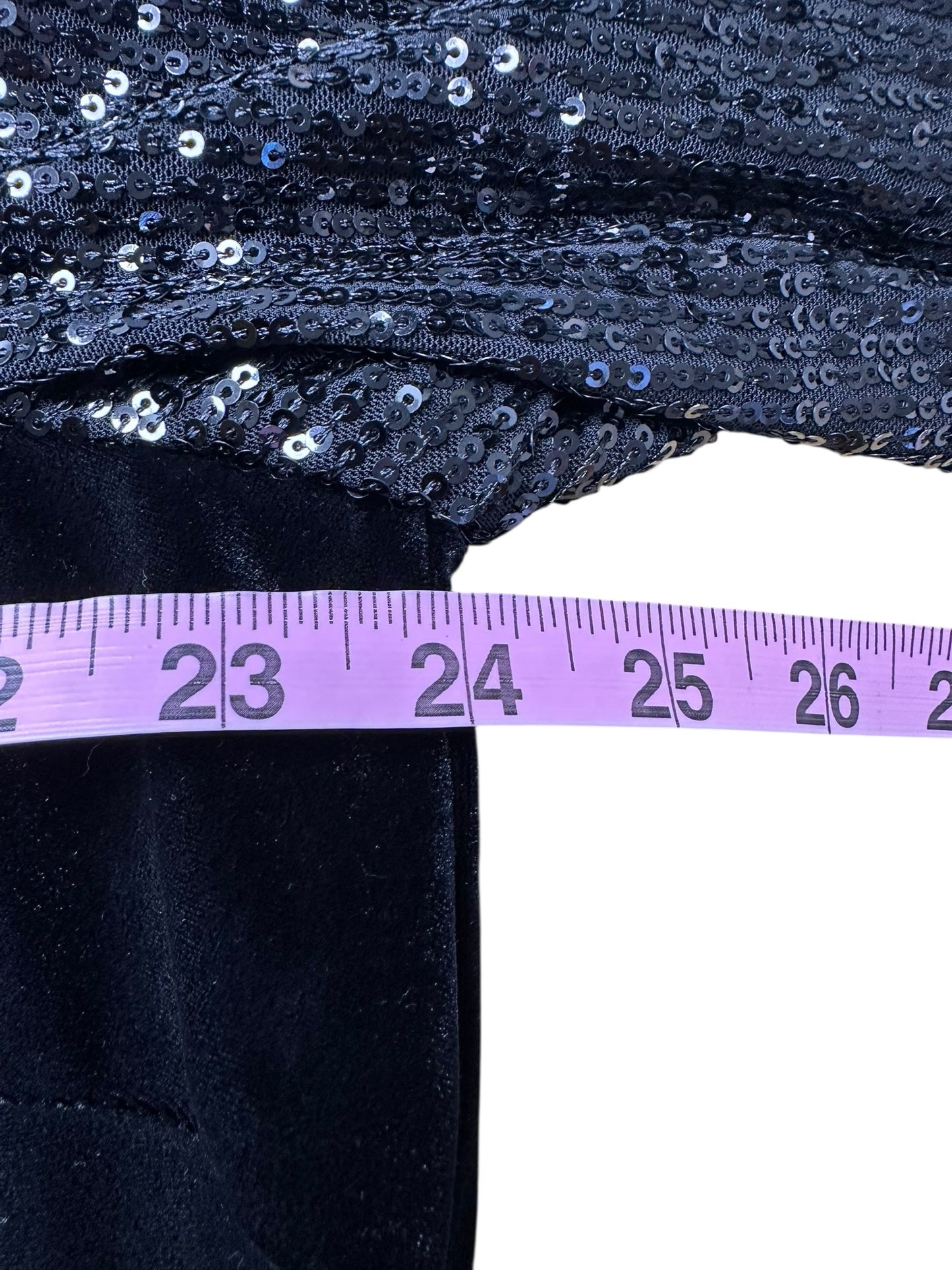 ALEX EVENINGS NWT Black Velvet Sequined Blouse Size 2X