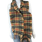 BURBERRY Tan Nova Check 100% Cashmere Scarf