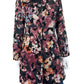 Chico's Muted Floral Drama Jacquard Coat Jacket Size M