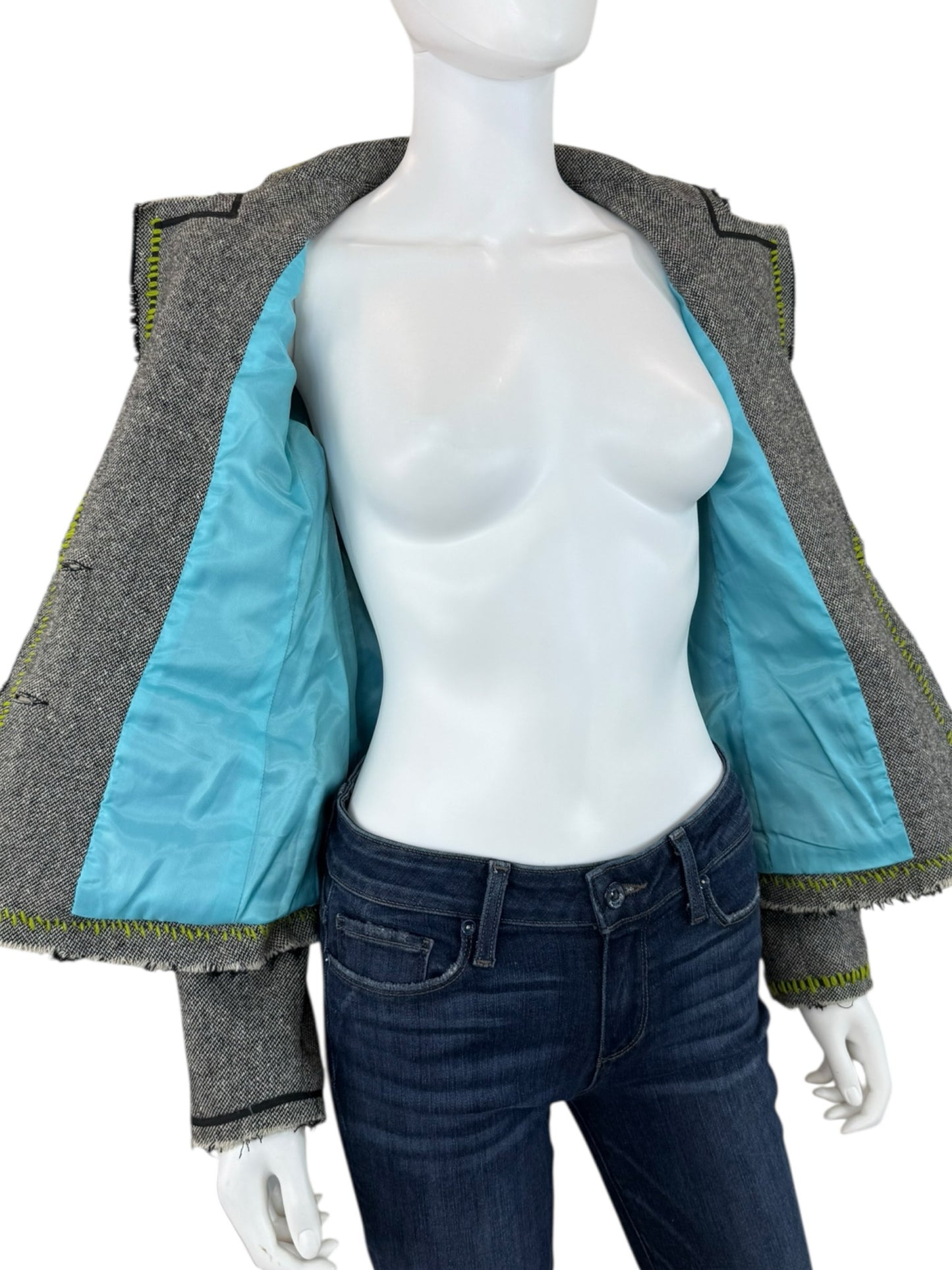 Cache Vintage Tweed EmbroideredBlazer Size S