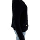 MILLY Black Wool Blend Sweater Cardigan Jacket Size L