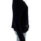 MILLY Black Wool Blend Sweater Cardigan Jacket Size L