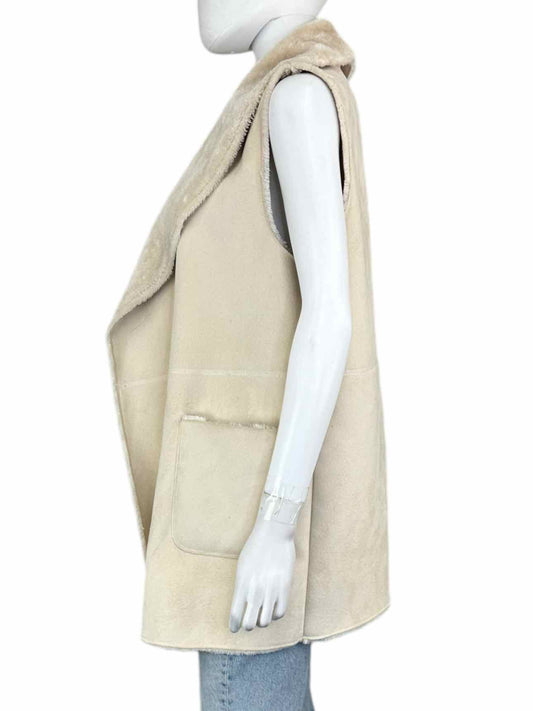 DOLCE CABO Cream Vegan Suede Vest Size L