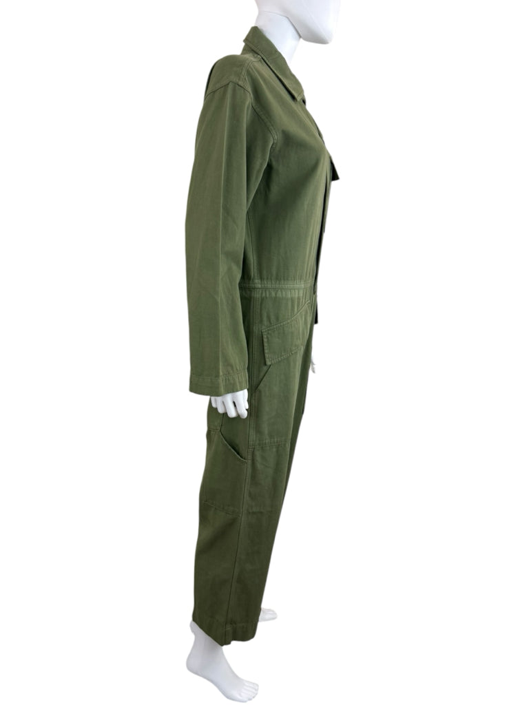 Current Elliott Green Richland Linen Jumpsuit Size 2