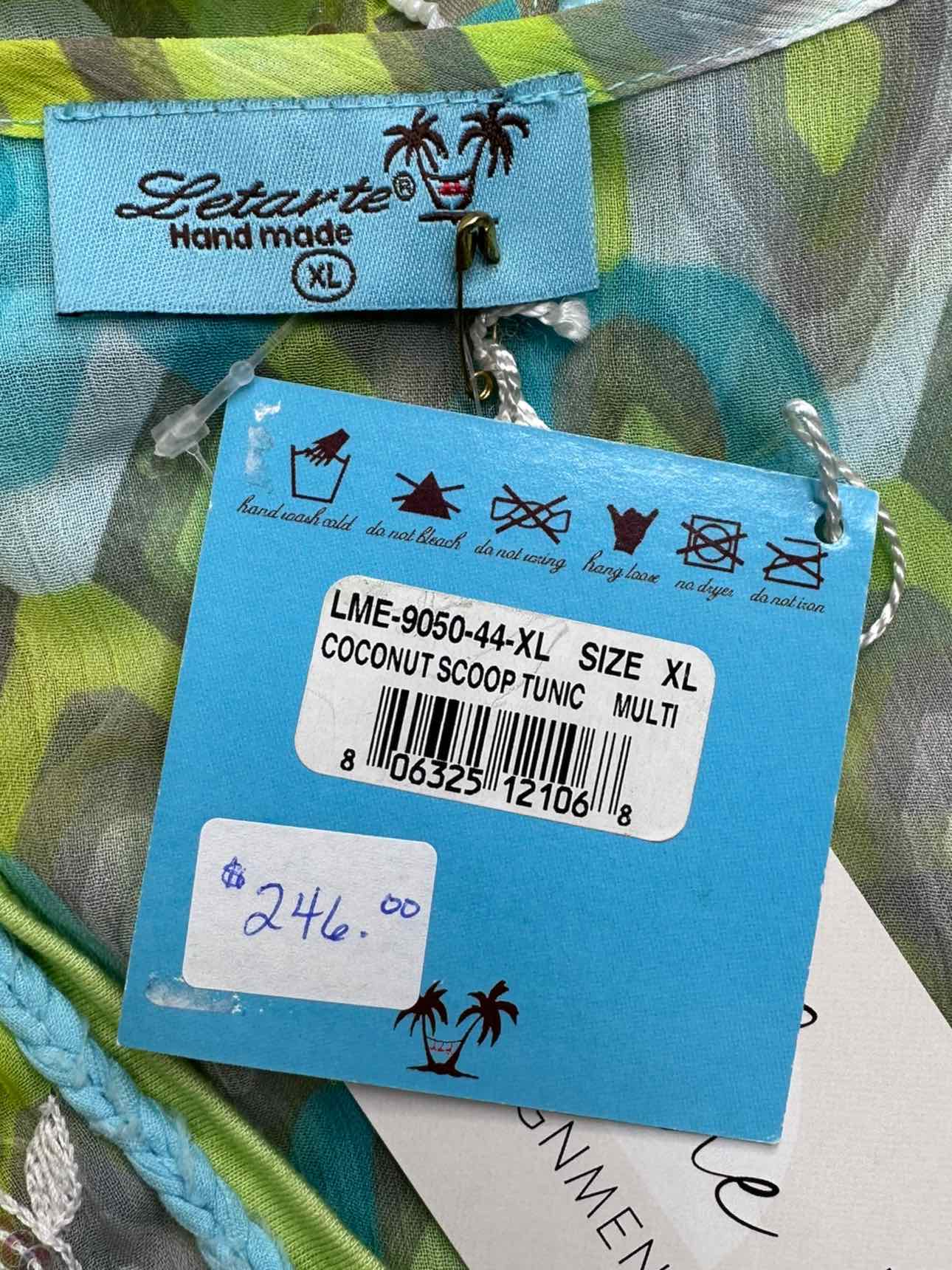 Letarte NWT Coconut Scoop Swim Tunic Coverup Size XL