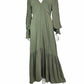 BANANA REPUBLIC Olive Satin Maxi Dress Size 6