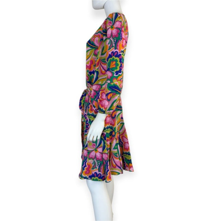 Jessica Howard NWT Vibrant Retro Floral Print Dress Size 14