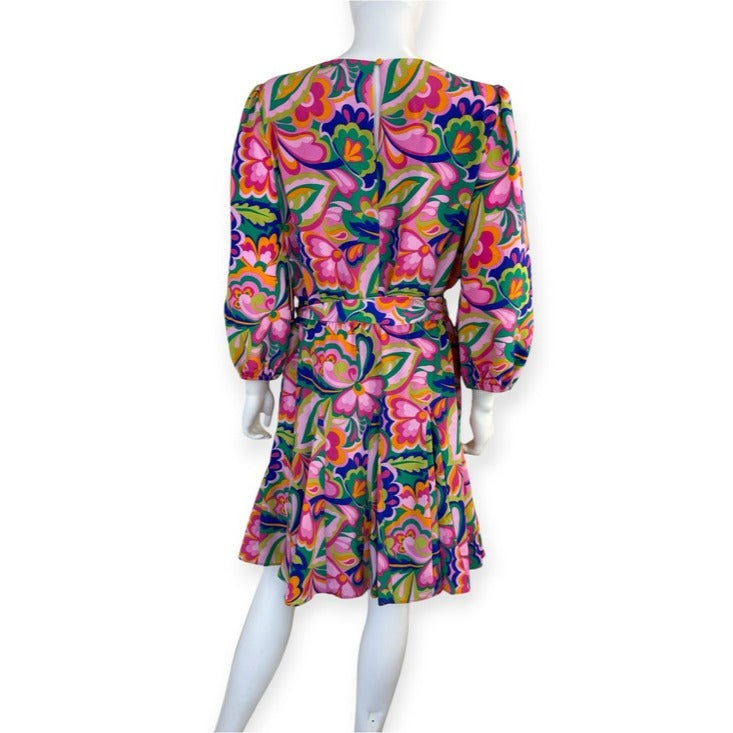 Jessica Howard NWT Vibrant Retro Floral Print Dress Size 14