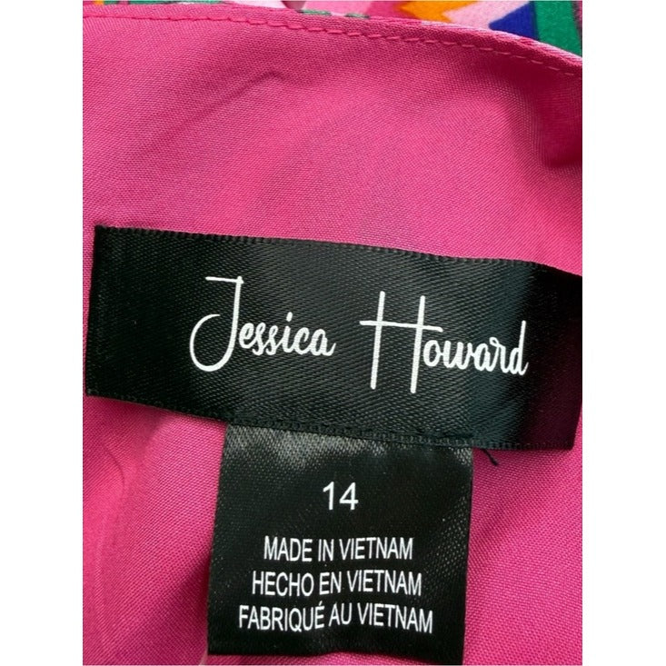 Jessica Howard NWT Vibrant Retro Floral Print Dress Size 14
