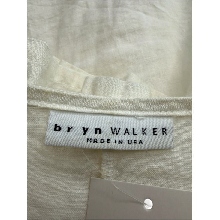 BRYN Walker White 100% Linen Tunic Size 2X