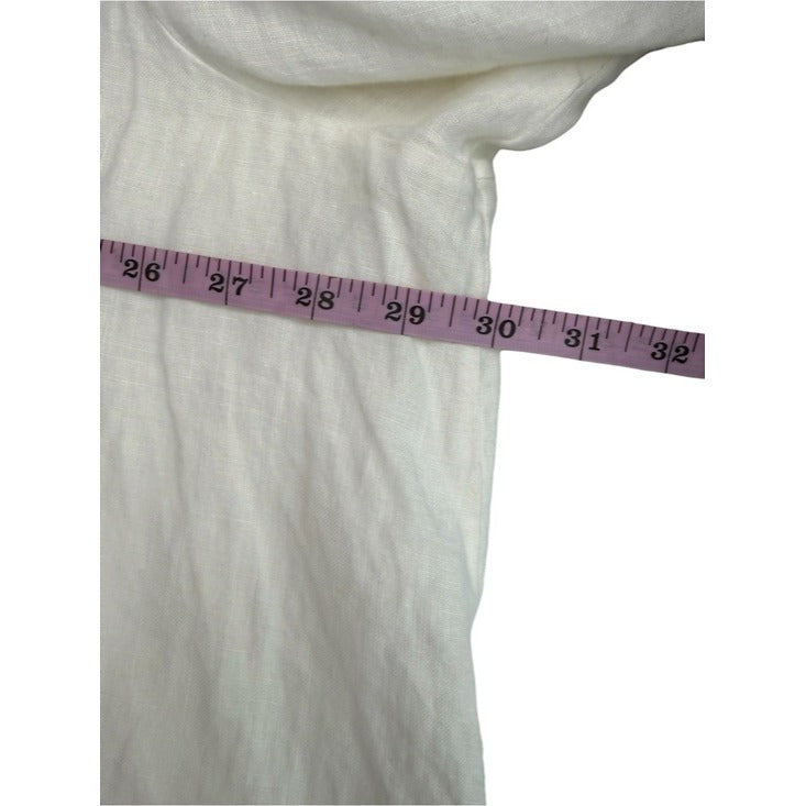 BRYN Walker White 100% Linen Tunic Size 2X