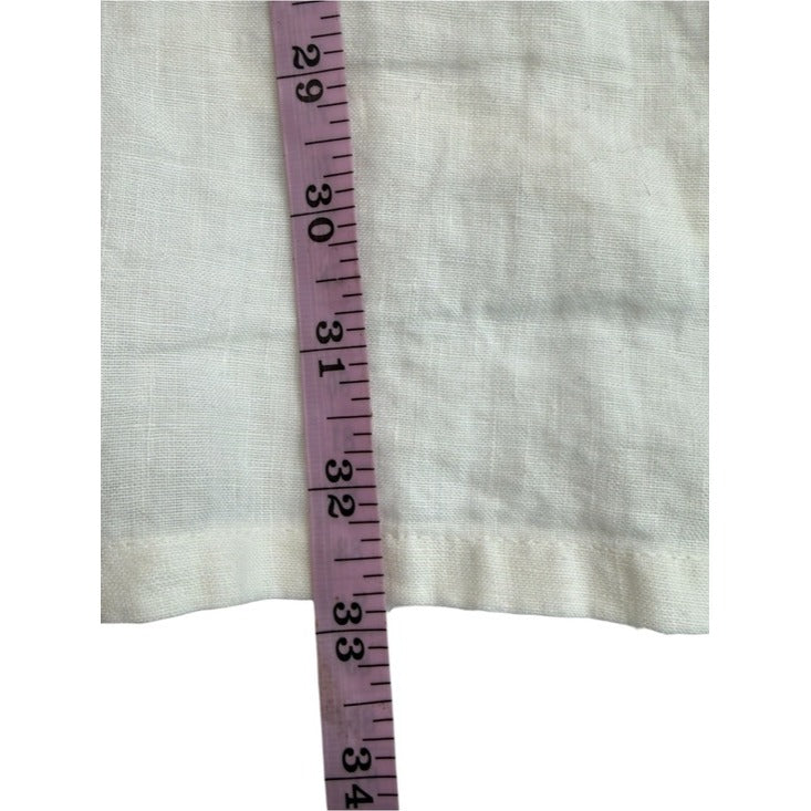 BRYN Walker White 100% Linen Tunic Size 2X