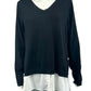 Adrianna Papell NWT Black Twofer Sweater Size XL