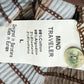 MIND TRAVELER NWT Brown Striped Smocked Chia Blouse Size L