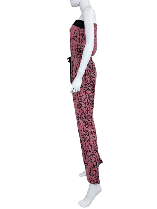ATM Pink Leopard Print Jumpsuit Size XS