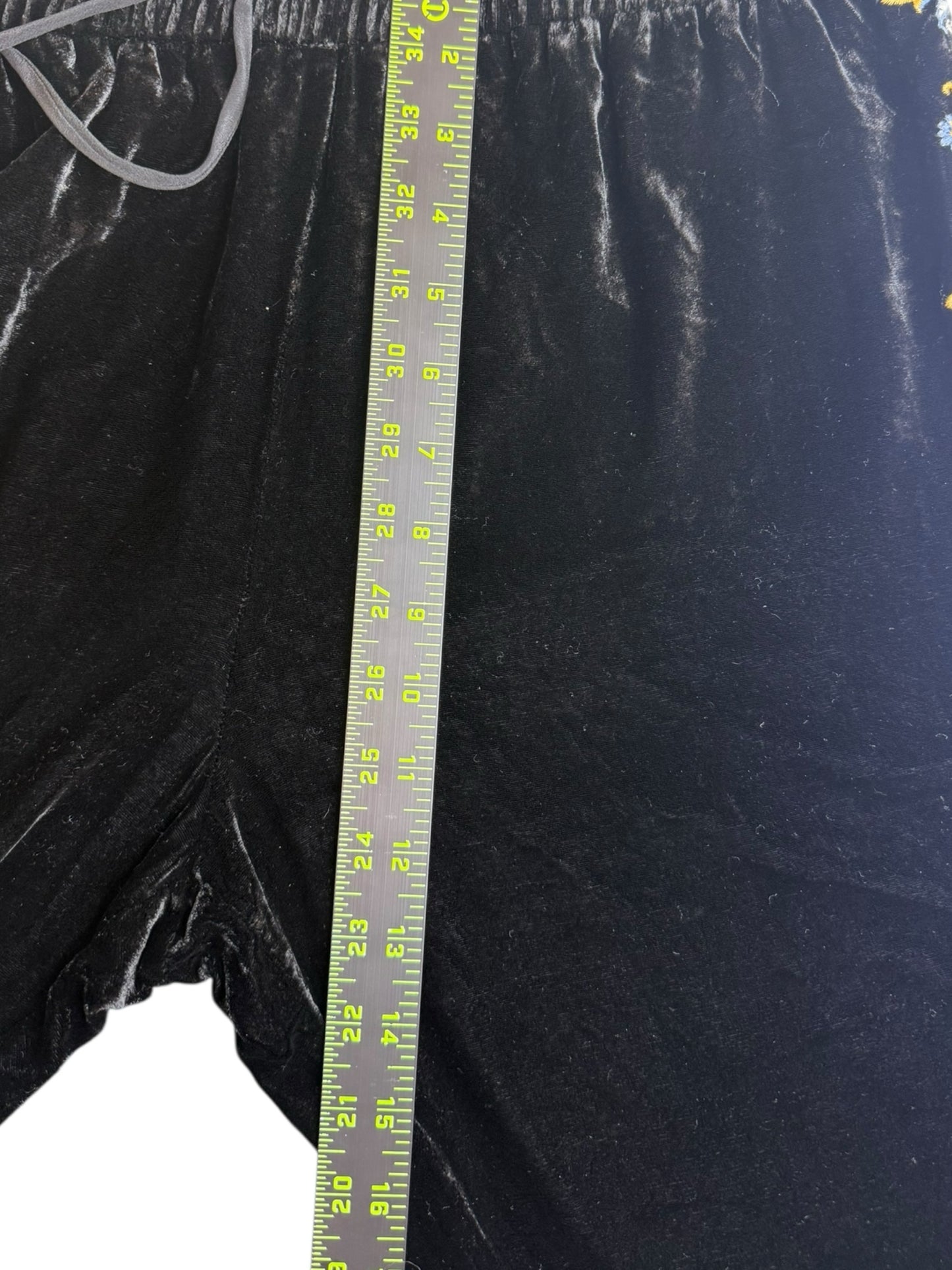 Johnny Was Black Velvet Embroidered 2 PC Knit Set Size M