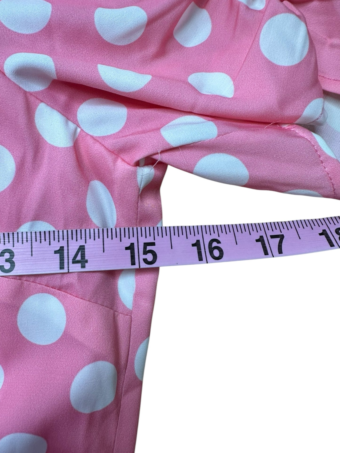 LE SUPERBE NWT Pink Polka Dot Wrap Mini Dress Size S