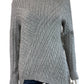 Evolution By Cyrus NWT Aneesa Gray Cable Knit Sweater Size S