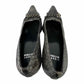 Stuart Weitzman Gray Leather KILT Snake Print Pumps Size 9