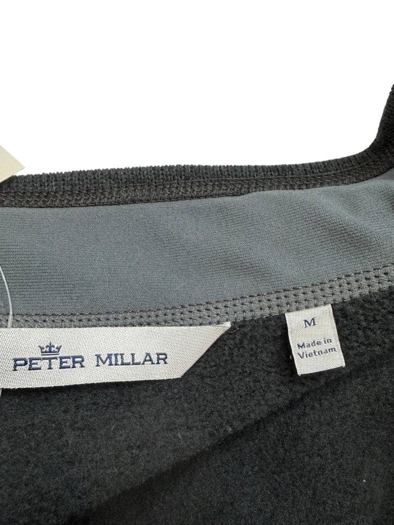 Peter Millar Black Fleece Knit Vest Size M