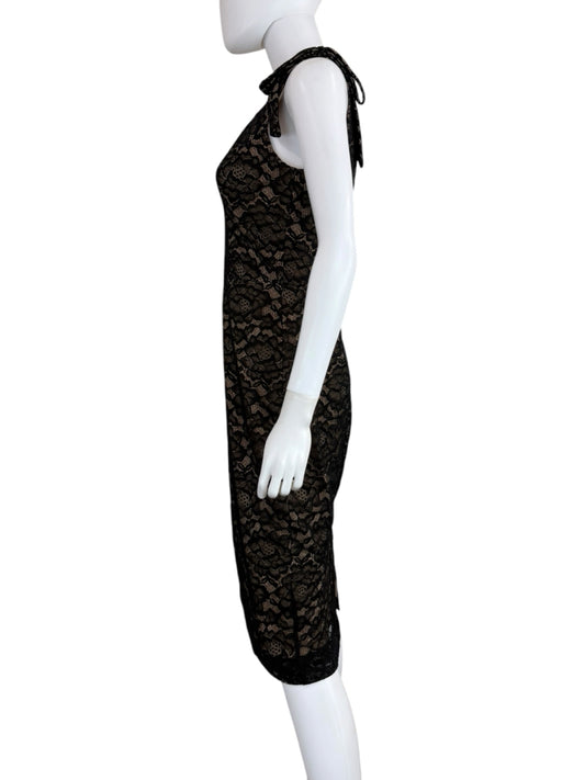 DRESS THE POPULATION Black Lace Cocktail Dress Size M