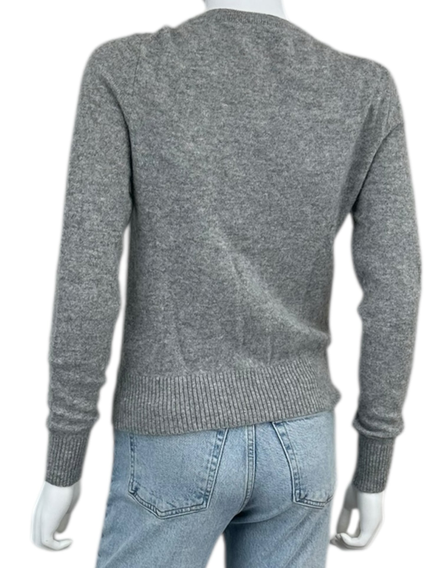 WHITE + WARREN Gray 100% Cashmere Sweater Size S