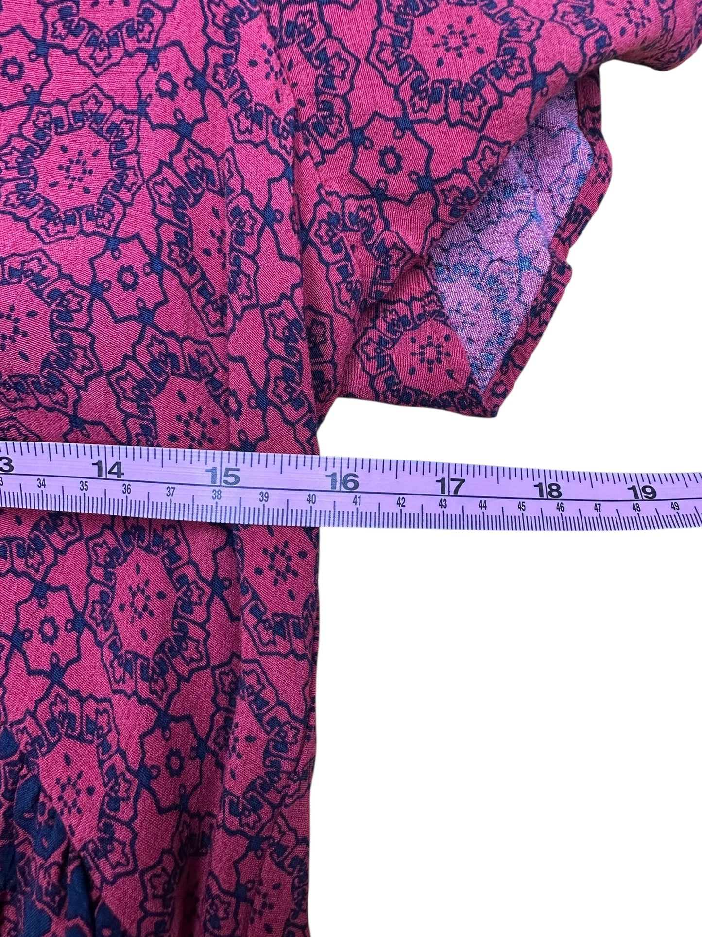 Anthropologie Red Print Mini Dress Size S
