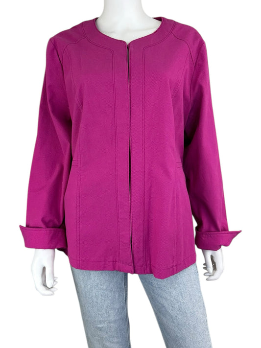 chicos Magenta Jacket Size XL