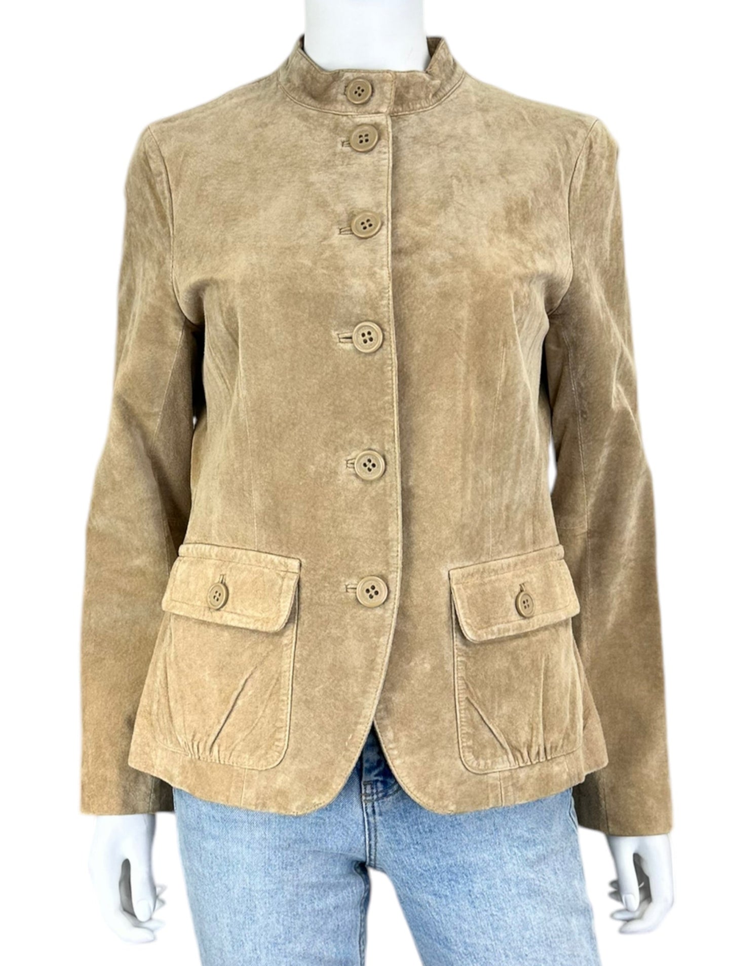 Liz Claiborne Tan Suede Casual Jacket Size M