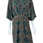 NIEVES LAVI Green 100% Silk Mini Dress Size 8