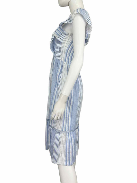 HEARTLOOM Blue Striped Midi Dress Size S