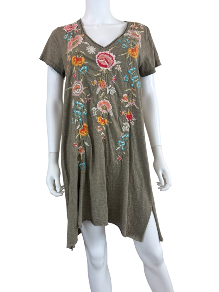 Johnny Was Olive Green Provence Tunic Dress Size M