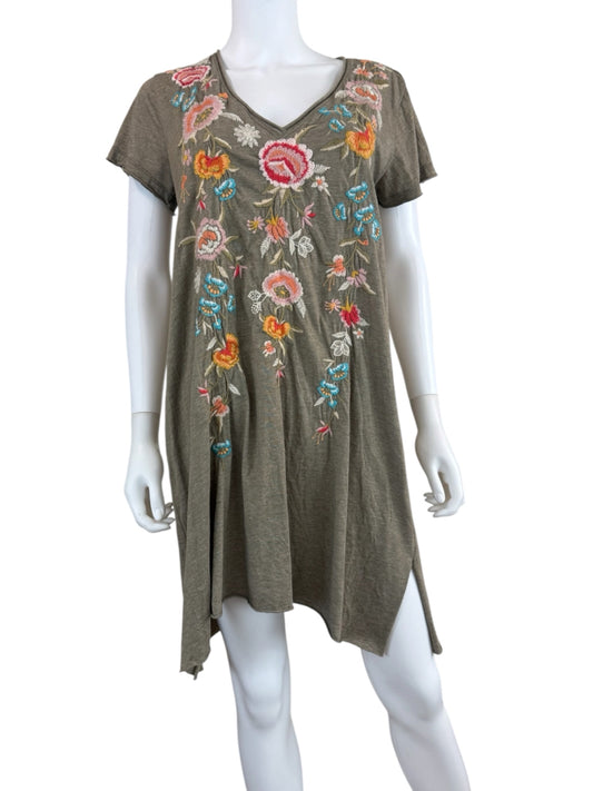 Johnny Was Olive Green Provence Tunic Dress Size M