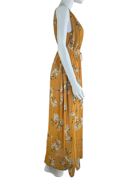 BANANA REPUBLIC Yellow Floral Maxi Dress Size XS