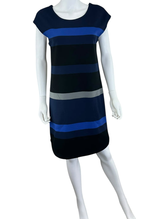 MAX STUDIO Black Striped Casual Dress Size S