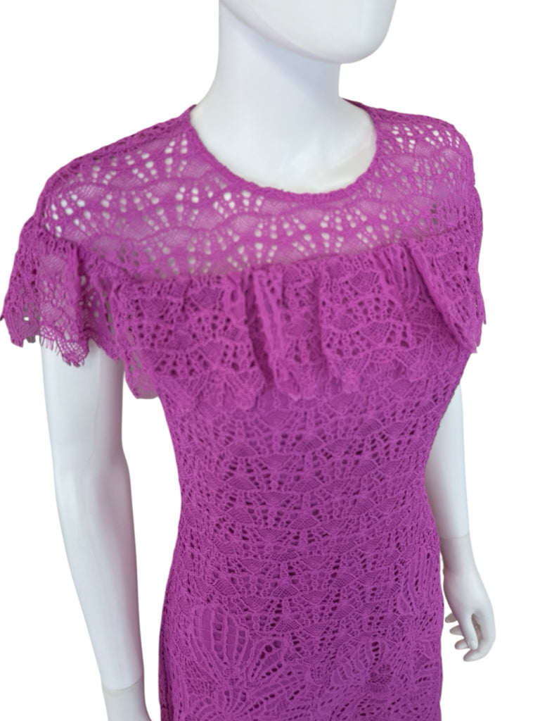 TRINA TURK Purple Mai Tai Lace Cocktail Dress Size 4