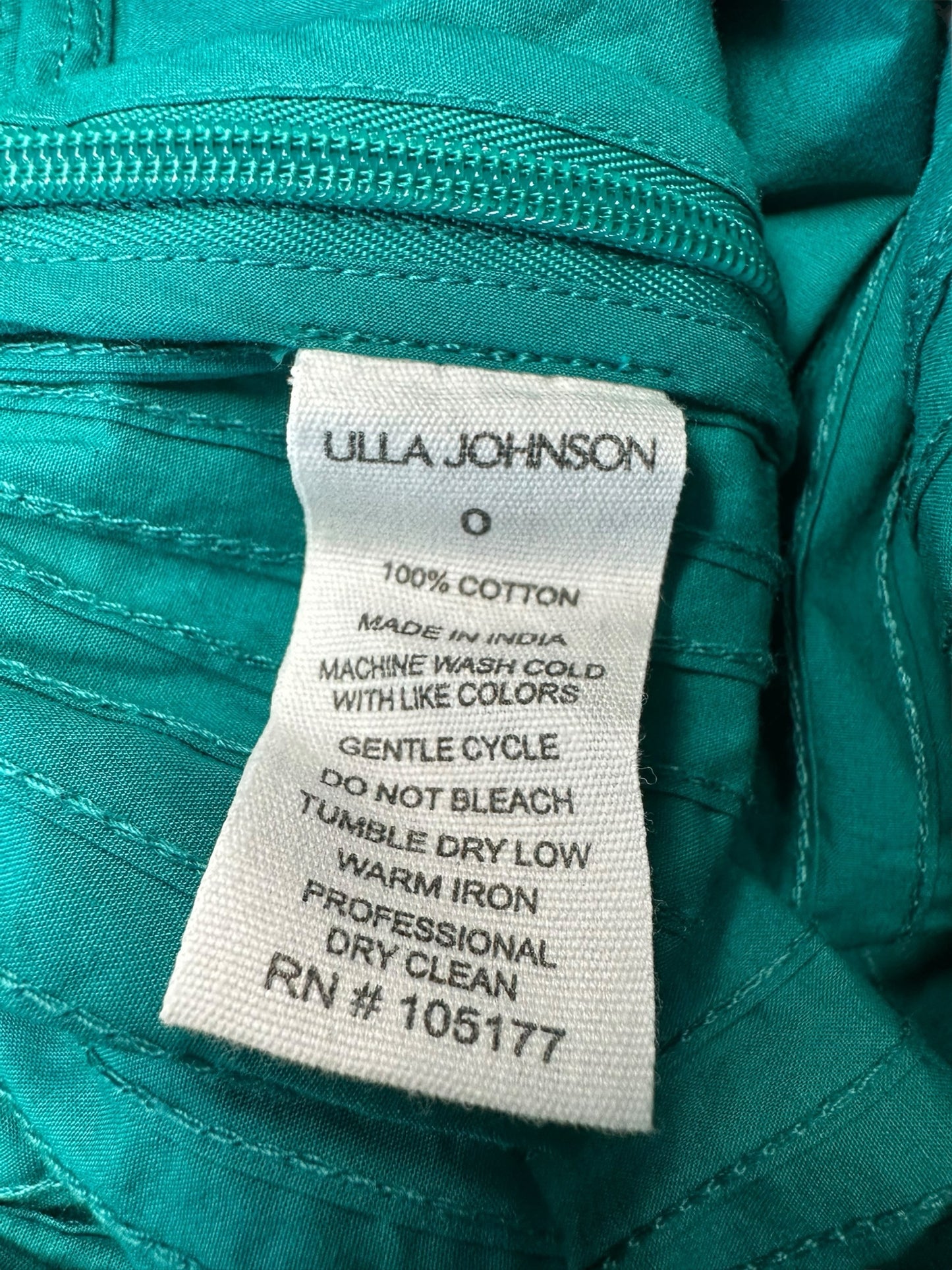 ULLA JOHNSON Teal Rina High Rise Shorts Size 0