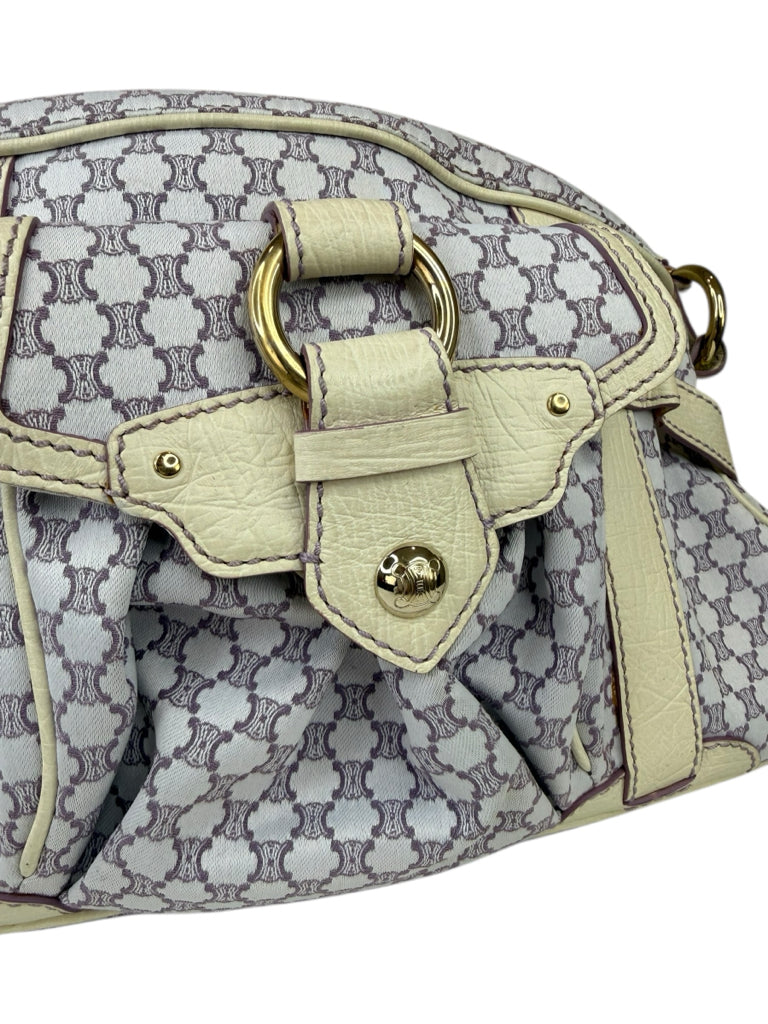 CELINE Vintage Lilac Macadam Monogram Shoulder Bag