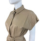 KARINA GRIMALDI Tan Leather Dress Size S