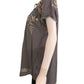 Johnny Was Gray Floral Embroidered Dreaming Blouse Size M