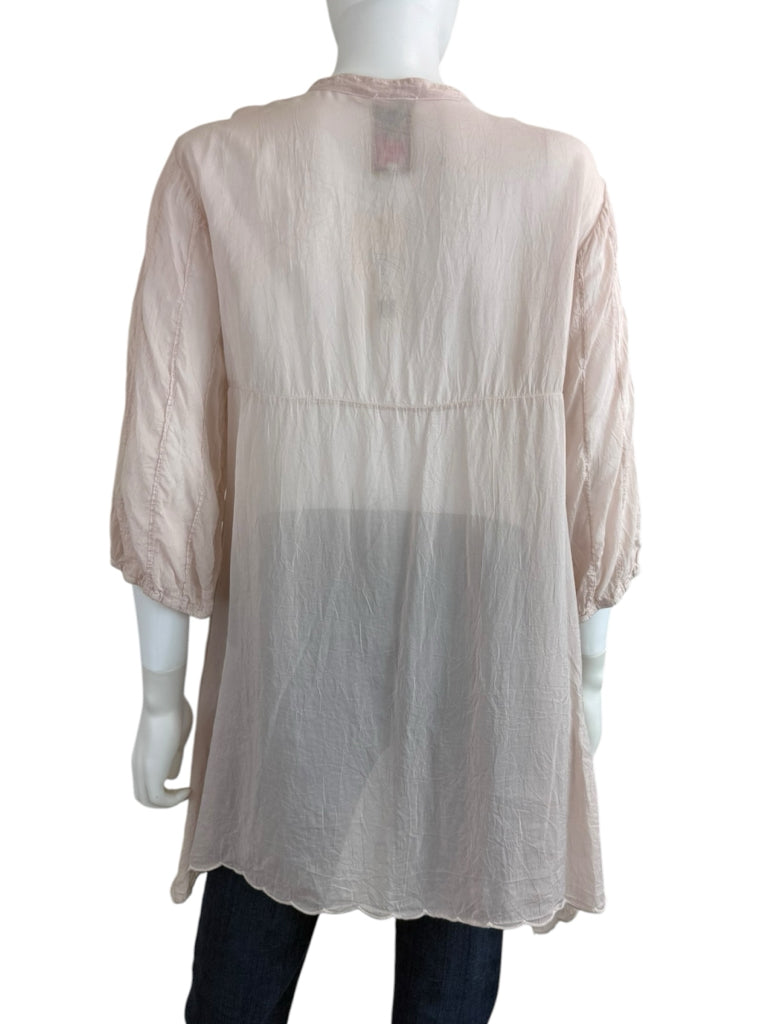 Johnny Was Blush Embroidered Tunic Size M